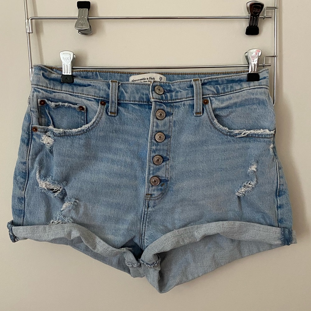 Abercrombie curve love high rise mom short